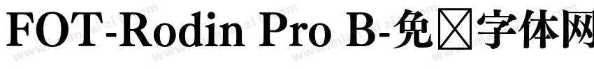 FOT-Rodin Pro B字体转换